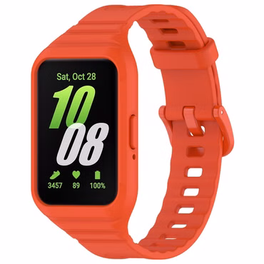 Für Samsung Galaxy Fit 3 TPU Armband mit integriertem Gehäuse Ersatz Arm Band, Farbe: Orange