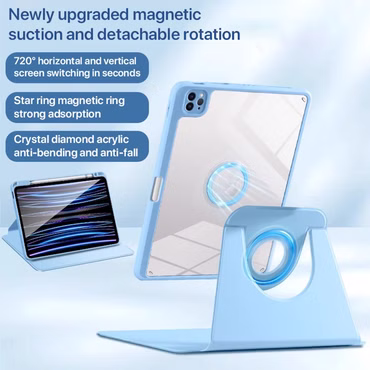 Für Apple iPad Pro 13 2024 Magnetische Kunstleder Hülle Stifthalterung