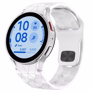 Für Samsung Galaxy Watch FE / 6 / 5 / 4 40mm Silikon Arm Band Weiß