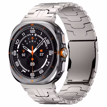 Für Samsung Galaxy Watch Ultra 47mm Three Bead Metall Armband Titan