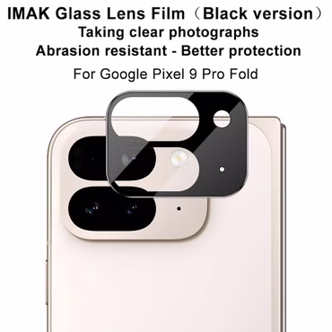 Für Google Pixel 9 Pro Fold IMAK Full Kamera Schutz Glas Folie Schwarz
