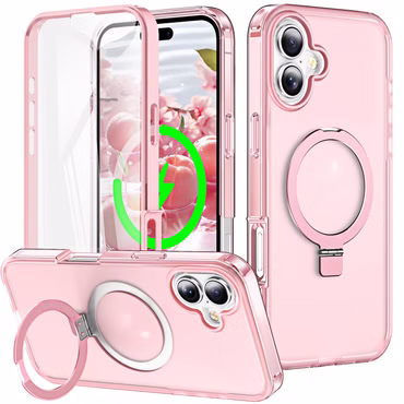 Für Apple iPhone 17 / 16 Plus Pro Pro Max Skin Feel MagSafe Ring 360-Grad Hülle