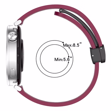 Für Huawei Watch GT 5 Pro 42mm Silikon Armband mit Magnetverschluss
