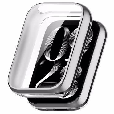 Für Xiaomi Smart Band 9 Pro Full Cover Soft TPU Schutz Hülle Silber