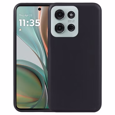 Für Motorola Moto G75 5G Silikon TPU Schutz Hülle Cover dünn Schwarz