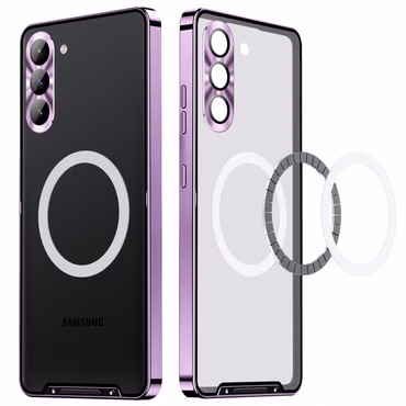 Für Samsung Galaxy S25 Plus Magnetische Magsafe Metall Hülle Case Lila