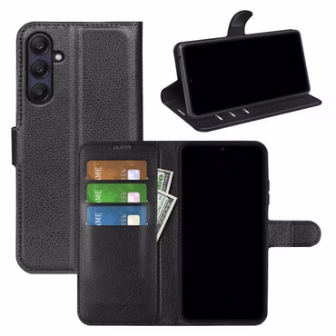Handy Hülle + Schutzglas für Galaxy S / A Serie Klapphülle 9H Kunstleder Set, Handy-Typ: Galaxy S26 5G, Ausführung: Kunst-Leder Tasche Schwarz