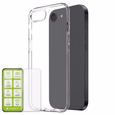 + Schutzglas für Apple iPhone 17e / 16e 9H TPU Set Transparent