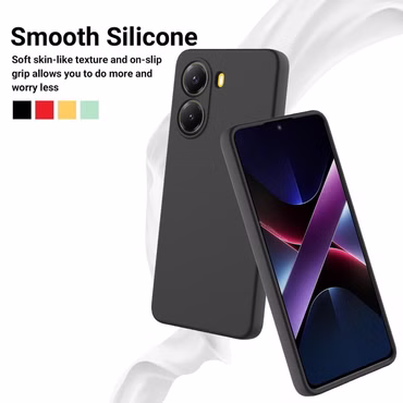 Für Xiaomi Poco X7 Pro 5G / Redmi Turbo 4 Silikon TPU Hülle Schwarz