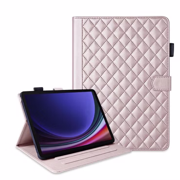 Für Samsung Galaxy Tab S10 FE Plus Design Kunstleder Hülle Rose Gold
