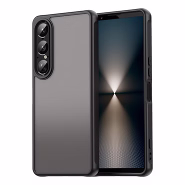Für Sony Xperia 1 VII Dun Series TPU Hybrid PC Mattierte Hülle Schwarz