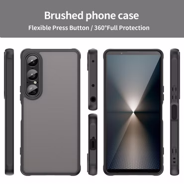 Für Sony Xperia 1 VII Dun Series TPU Hybrid PC Mattierte Hülle Schwarz