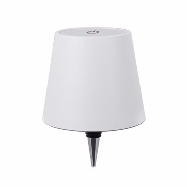 LED Tischlampe Flaschenaufsatz USB-C dimmbar 3-fach Lichtfarbe Aluminium Weiß