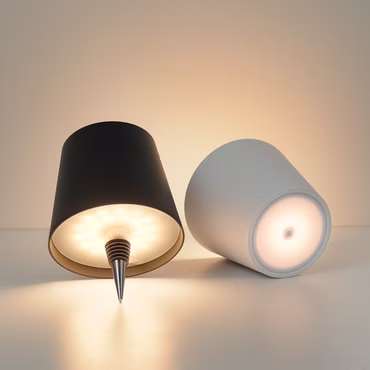 LED Tischlampe Flaschenaufsatz USB-C dimmbar 3-fach Lichtfarbe Aluminium Weiß