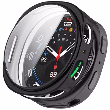 TPU für Samsung Galaxy Watch 9 8 44mm Electroplated Full Cover Schwarz