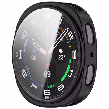 TPU für Samsung Galaxy Watch 9 8 44mm Electroplated Full Cover Schwarz