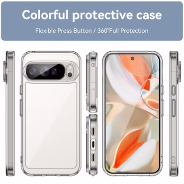 Für Google Pixel 10 Pro XL Colorful Series TPU Acryl Hülle Transparent