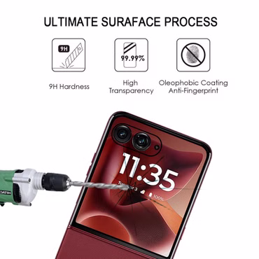 Für Motorola Razr 60 Ultra 3D 9H Curved Hart Glas Display Schutz Folie