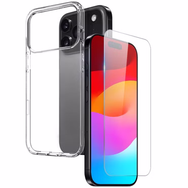 Für Apple iPhone 17 Pro Max Silikon TPU Hülle Transparent + 9H Glas