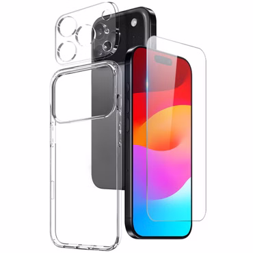 Hülle + 2x Schutzglas 9H + Kameraschutz für iPhone 17 Pro Max Air Schutz Set