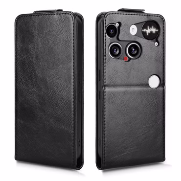 Für Nothing Phone 3 Magnetische Flip Wallet Kunstleder Hülle Schwarz