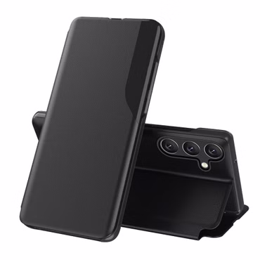 Smart View für Samsung Galaxy A18 / A17 Magnetische Fliphülle Schwarz