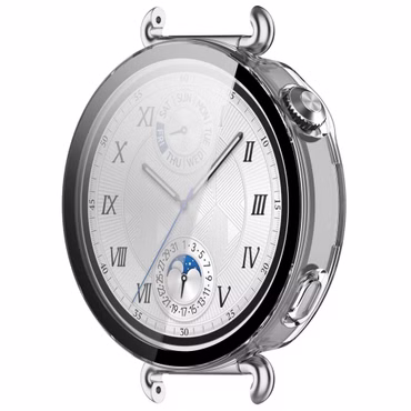 Für Huawei Watch GT 6 41mm Kunststoff Hülle + 9H Hart Glas Transparent