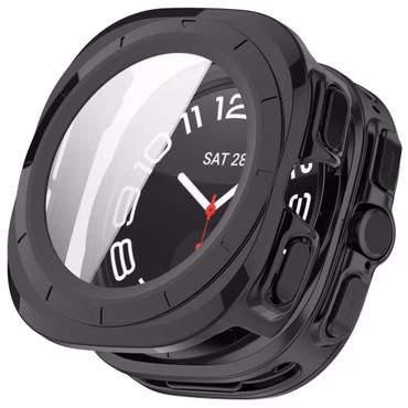 Für Samsung Galaxy Watch Ultra 47mm / Ultra 2025 Hülle + Glas Schwarz