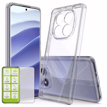Für Xiaomi Redmi Note 15 Pro 2 in 1 TPU Hülle + Schutzglas Transparent