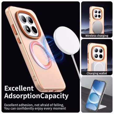 Magsafe für Xiaomi Redmi Note 15 Pro 5G Candy Design TPU Hülle Orange