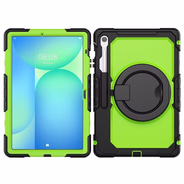 Für Samsung Galaxy Tab S10 FE Plus Griff & Schultergurt Hülle Grün