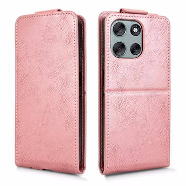 Für Motorola Moto G56 5G Magnetische Flip Kunstleder Schutz Hülle Pink