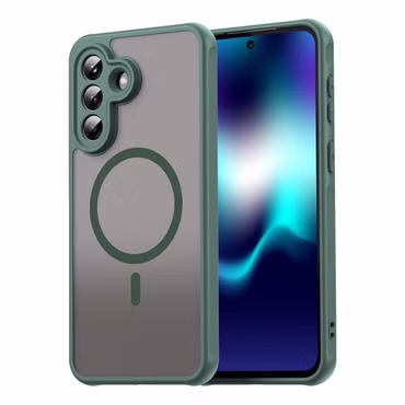MagSafe Magnet Handyhülle für Samsung Galaxy A Kameraschutz Hardcover Matt Case, Handy-Typ: Galaxy A18 5G u. 4G / A17 5G, Farbe: Grün