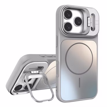 TPU MagSafe Hülle für iPhone 17 Air Pro Max AG Frosted Magnet & Ringhalterung, Geräte-Marke: Apple, Handy-Typ: iPhone 17 Pro, Farbe: Silber