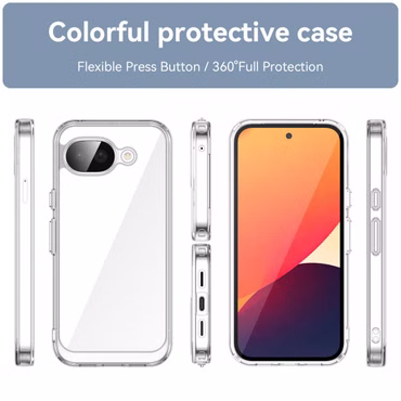 Für Google Pixel 10a Colorful Series TPU Acryl Schutzhülle Transparent
