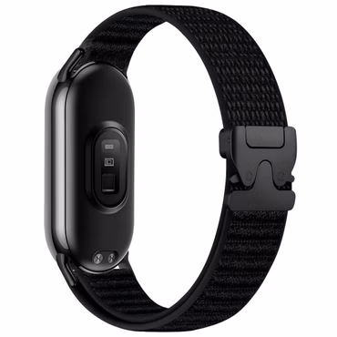 Nylon für Xiaomi Smart Band 10 / 9 / 8 Parachute Schnalle Schwarz