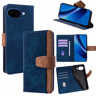 Klapphülle für Google Pixel 10a RFID Schutz Kartenfach Case Blau