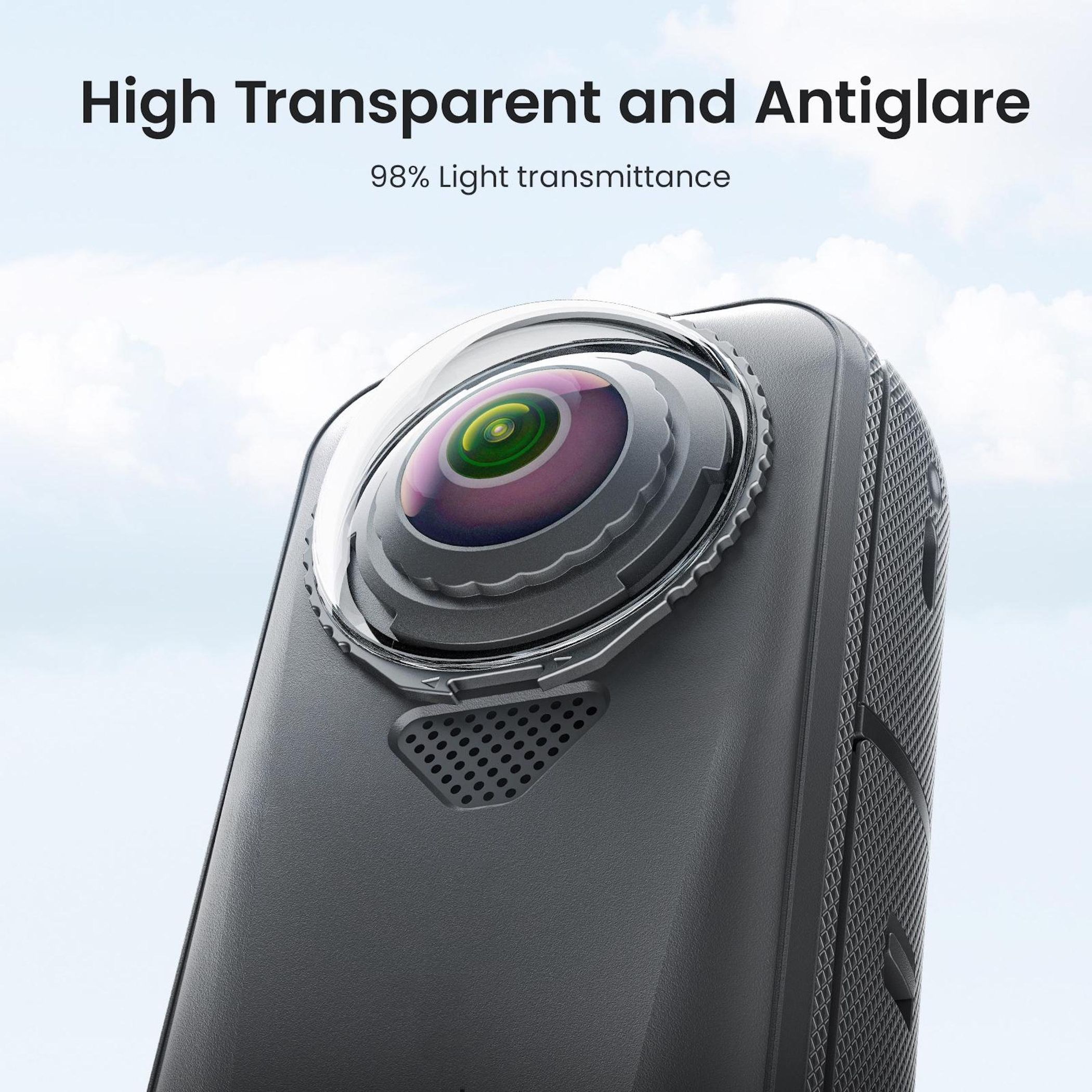 9H Gehard Glazen Lensbeschermer Voor Insta360 X4 – Waterdicht, Antikras, 99% Lichtdoorlatend – Klikbevestiging, 19 G