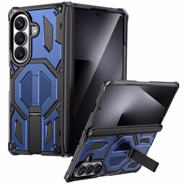 Handyhülle Klapphülle Kickstand für Samsung Galaxy Z Fold8 Ultra / 7 5G Fold8 5G, Handy-Typ: Galaxy Z Fold8 Ultra + 7 5G, Farbe: Blau