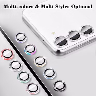 Linsenglas für Samsung Galaxy Z Fold8 Ultra Glitzer Ring 9H Lila