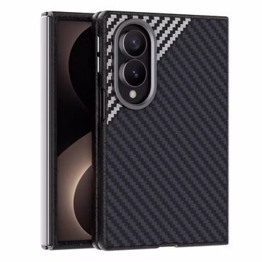 Carbon Optik Kameraschutz PC TPU für Samsung Galaxy Z Fold8 5G Grau