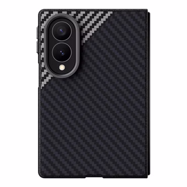 Carbon Optik Kameraschutz PC TPU für Samsung Galaxy Z Fold8 5G Grau