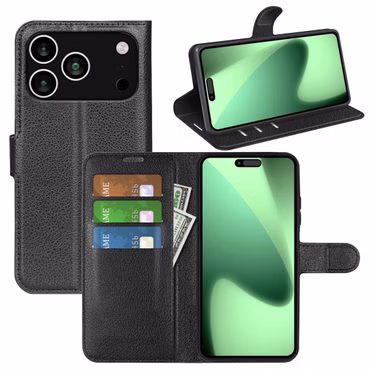 Klapphülle für Apple iPhone 18 Pro Max Kunstleder Book Wallet Tasche