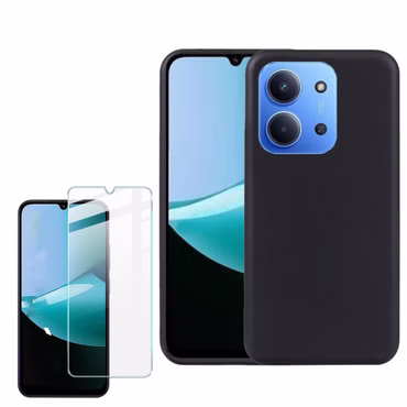 + Schutzglas für Xiaomi Redmi 17C 5G TPU 9H Glas 2 in 1 Bundle