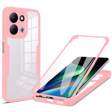 360 Grad Xiaomi Redmi 17 5G / 4G Display Folie & Kameraschutz Rosa