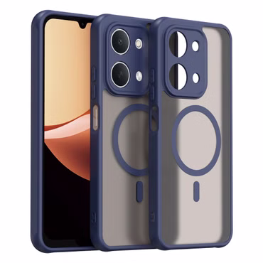 MagSafe Silikon für Xiaomi Redmi 17C 5G TPU Kameraschutz Matt Blau