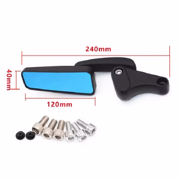 Motorrad Rückspiegel Universal Reverse Assist Mirror Blauglas Robust