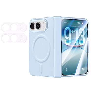 SET Handyhülle Magsafe + 1x Display Glas klein 2x Kamera Glas Apple iPhone Duo