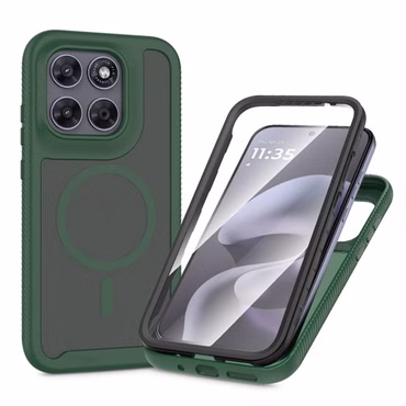 MagSafe für Motorola Moto G77 5G / G67 5G 360 Grad Hybrid Bumper Grün