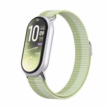 Nylon für Xiaomi Smart Band 11 / 10 / 9 / 8 Klettverschluss Hellgrün